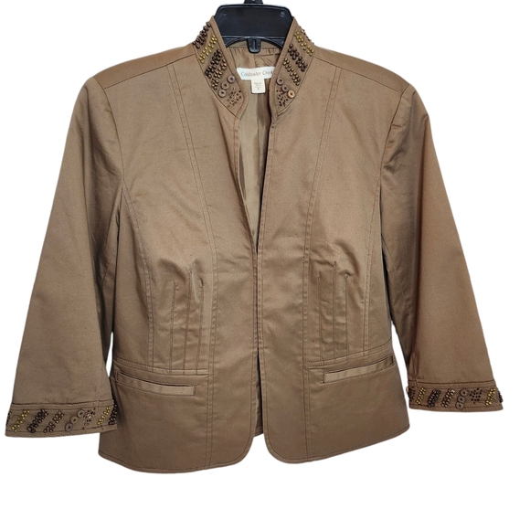 Coldwater Creek Womens Beaded Embellished Jacket Blazer Size 8 - Picture 9 of 9